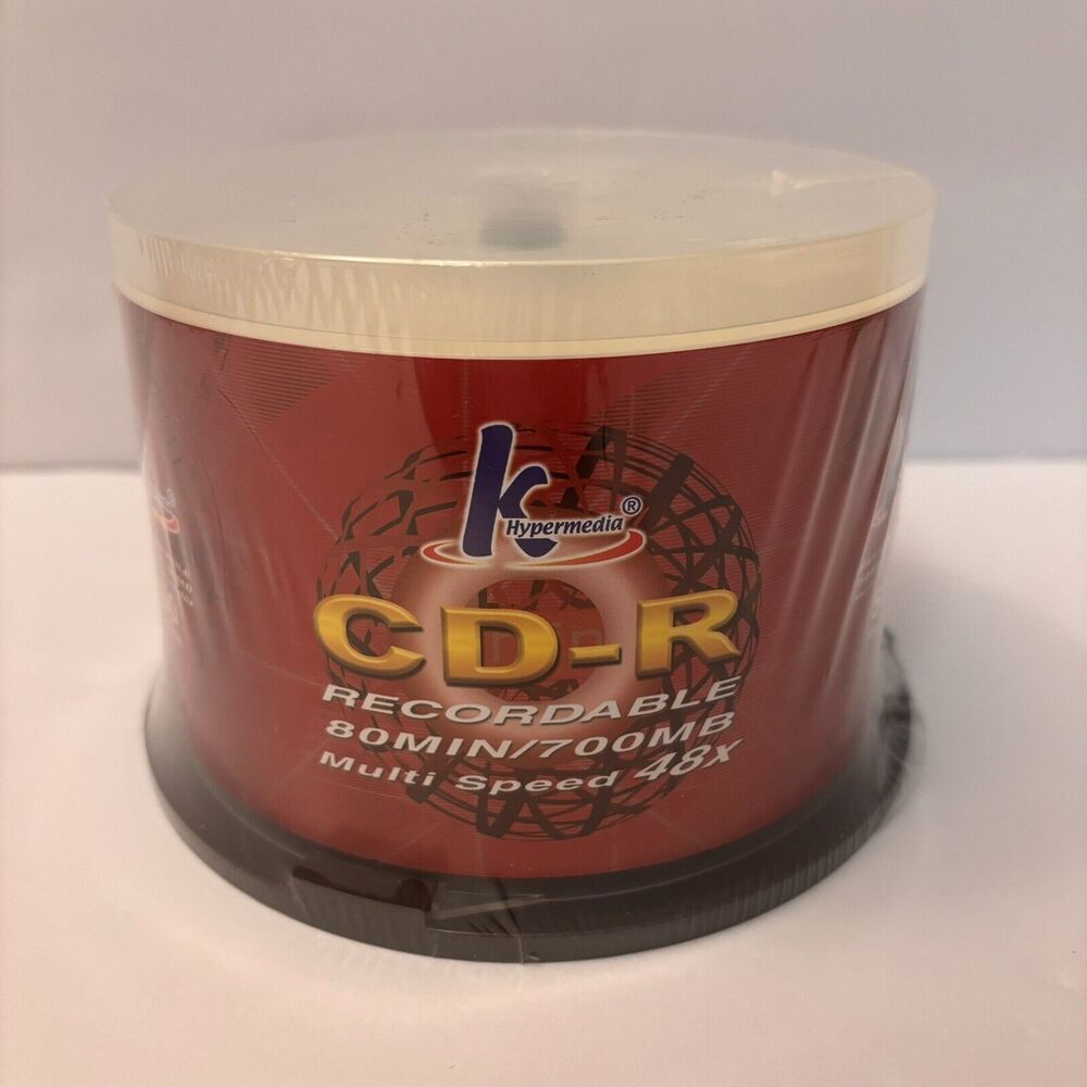 NEW K Hypermedia 50 Discs CD-R Recordable 80Min/700MB Multi Speed 48x